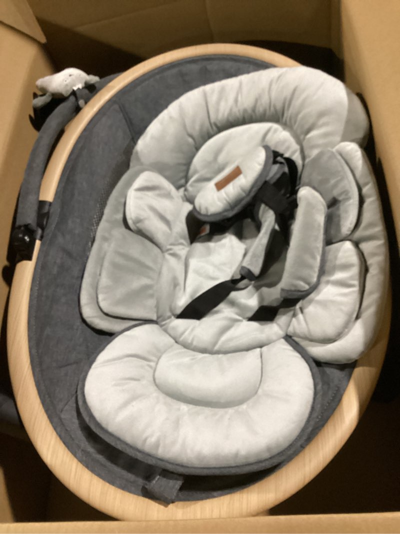 Condition photo showing Good Condition for Electric Baby Swings for Infants, Infant Swing with Music Speaker, 3 Seat Positions, 5 Speeds and Remote Control for Newborn Boy Girl, Indoor & Outdoor Use, Black