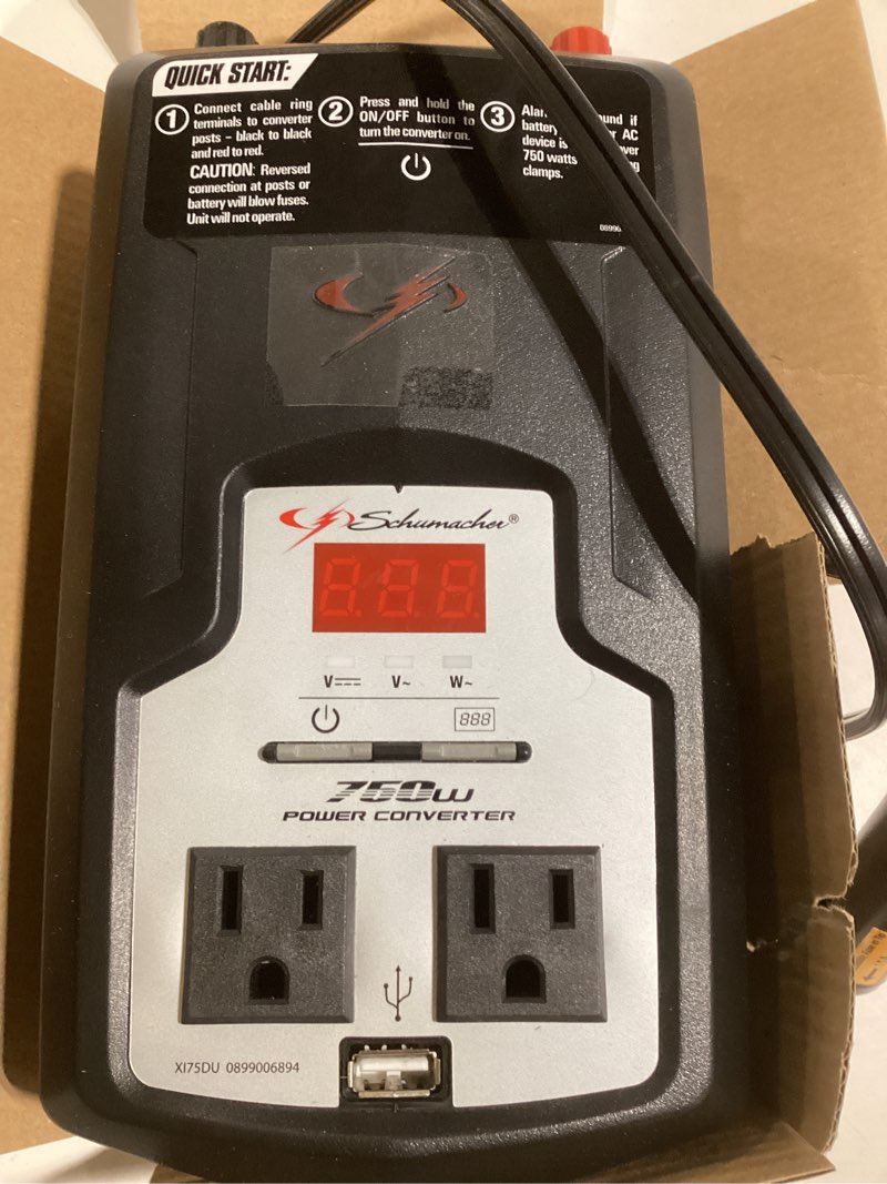 Condition photo showing Good Condition for Schumacher Electric 750 -Watt Power Inverter Item #595188 | Model #XI75DU