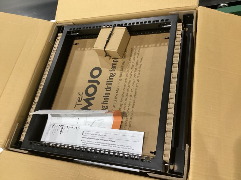 Condition photo showing New/Like New for Tecmojo 9U Wall Mount Rack, Server Rack,Open Frame Server Rack,Network Rack for 19inch Computer/AV/Data/IT/Media Equipment,18inch Depth,16inch Apart Mounting Holes,Swing Gate,Square and Tapped Holes 9U/18" Depth (New)