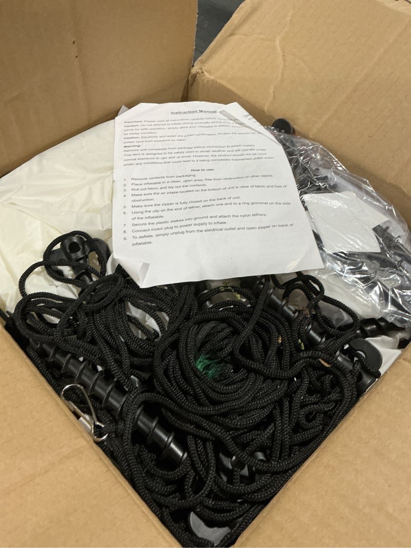 Condition photo showing As Is for Evoio 12FT Giant Christmas Inflatables Nativity Scene Outdoor Decorations, Xmas Blow Up Jesus Inflatable with LED Lights & Manger Scene, Christmas Nativity Set for Indoor Outside Yard Lawn Garden