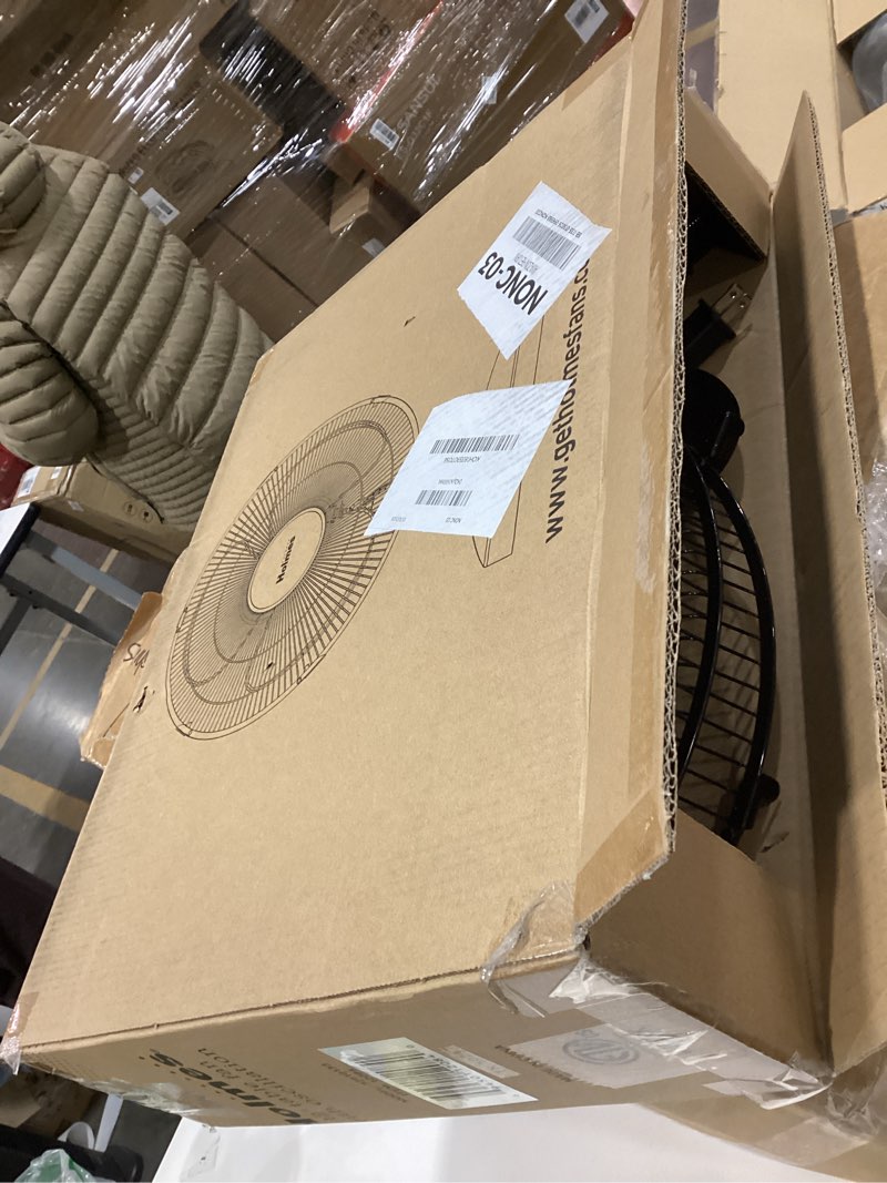 Condition photo showing Good Condition for HOLMES 12" Table Fan, 75° Oscillation, 3 Speeds, 15° Adjustable Head Tilt, Ideal for Home, Bedroom or Office, Black
