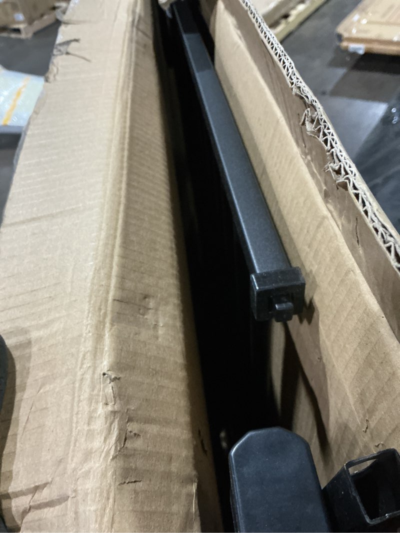 Condition photo showing As Is for 55'' extra tall cat gate, 30.1"-34.1" wide auto close tall pet gate for doorways, pressure mounted high dog door gate no drilling cat fence safety baby gate for stairs, doorways, black 55" tall x 30.1 - 34.1" wide