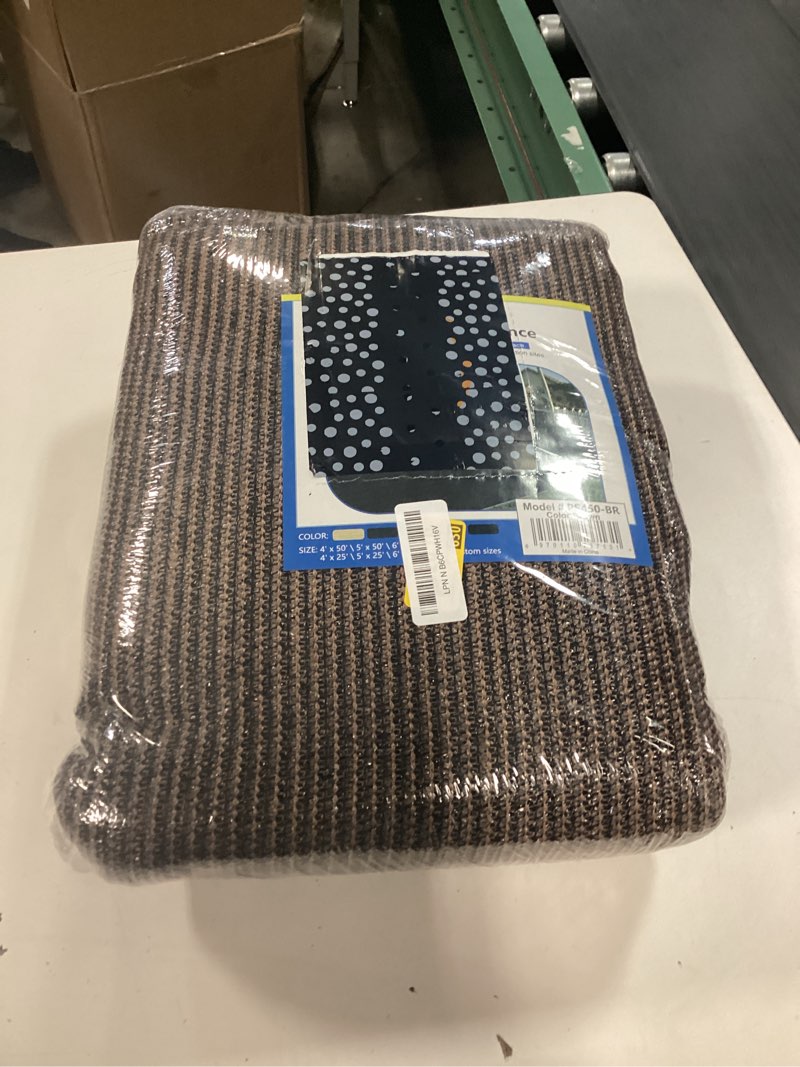 Condition photo showing New/Like New for icover 4x50ft privacy screen fence, outdoor fencing panels, garden windscreen mesh shade sail net barrier, include reinforced bindings and brass grommets cable zip ties, brown 4x50ft brown