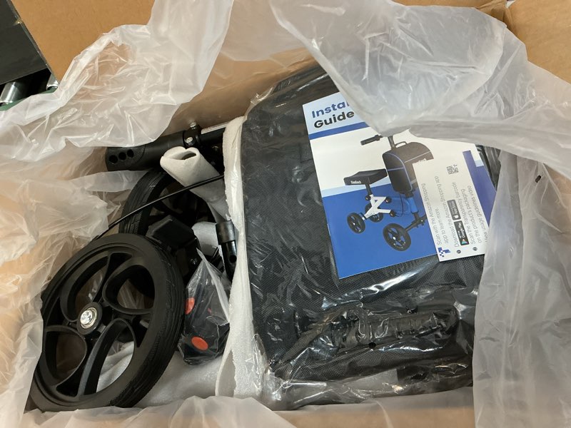 Condition photo showing Good Condition for Economy Knee Scooter Steerable Knee Walker for Foot Injuries Compact Crutch Alternative with Dual Braking System (Black)