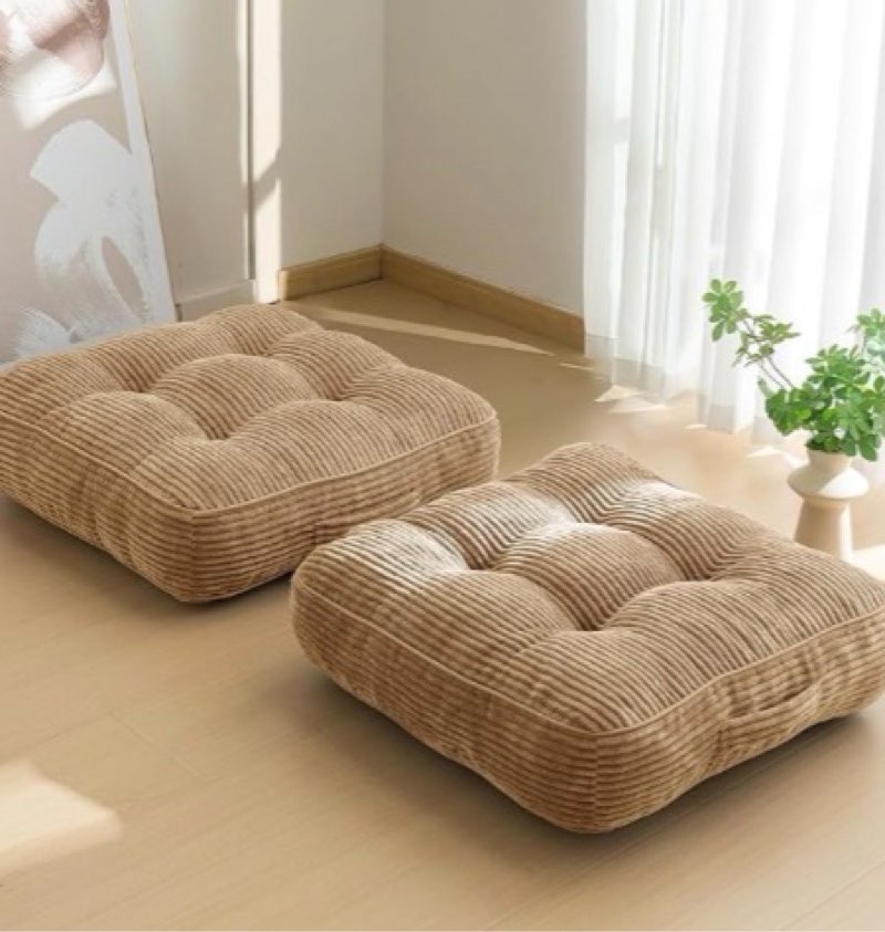 6" Washable Floor Pillow Cushion for Adults, Meditation Cushion Pillow, Large Square Floor Sitting, 