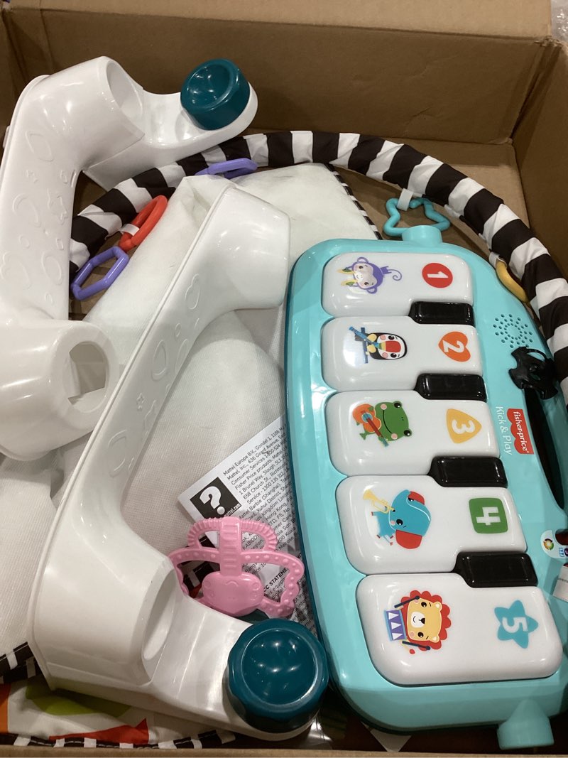 Condition photo showing Good Condition for fisher-price baby activity mat glow & grow kick & play piano gym, blue, musical learning toy for ages 0+ months, spanish version blue spanish version
