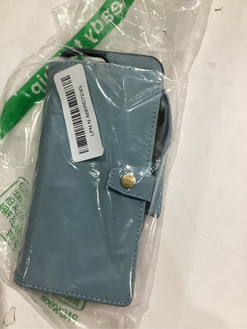 Condition photo showing Good Condition for TwoHead for iPhone 12 Pro Max Wallet Case with Card Holder,Detachable Magnetic 12 Pro Max Phone Case, PU Leather Shockproof Protective Cover Wallet for Women/Men,6.7IN,Blue Dream Blue for iPhone 12 Pro Max