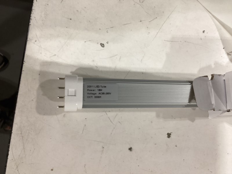 Condition photo showing Good Condition for led 18w 2g11 4 pin base led light bulb replaces 36w cfl, 16.3 inch horizontal plug, warm white 3000k for storage rooms warm white 3000k 18w - 410mm - 2 pack
