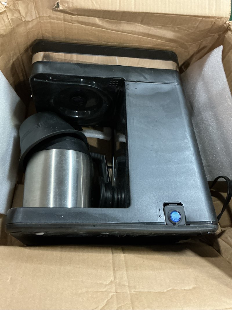 Condition photo showing As Is for bunn 55200 csb3t speed brew platinum thermal coffee maker stainless steel, 10-cup, black regular coffee maker
