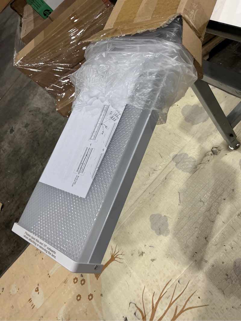 Condition photo showing Good Condition for 4ft 5.7"w led wraparound light, 40w, 4400lm, 4000k, [2-lamp 32w fluorescent equiv.], hardwired, 4 foot led wrap light flush mount office ceiling light fixture for garage, office, kitchen, etl 4000k - 40w