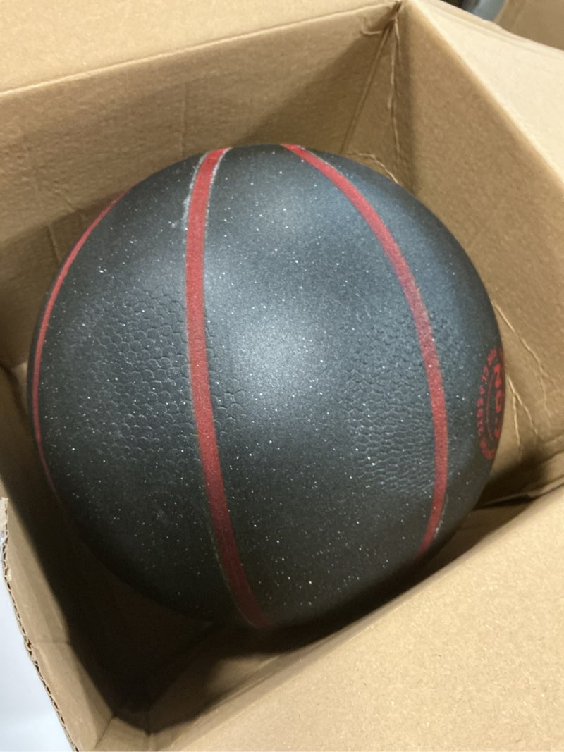 Condition photo showing As Is for Silent Basketball Size 7 (29.5") - Non-Compressed Grooved Airless Indoor for Quiet Dribbling & Noiseless Training, PU Foam Soundless Ball with Zero Deformation black