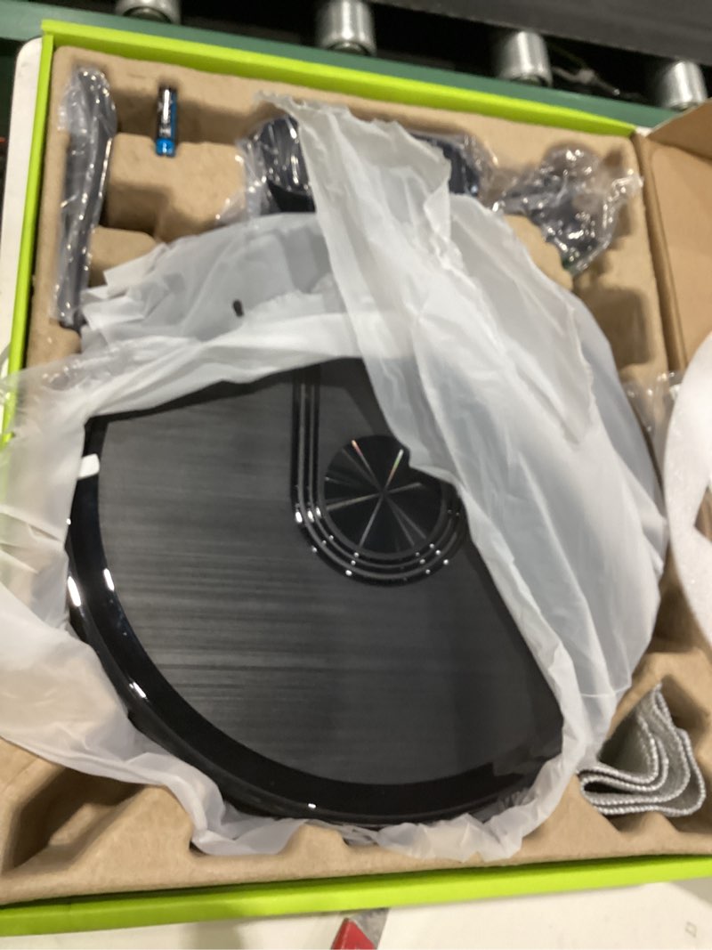 Condition photo showing Good Condition for xiebro robot vacuum and mop combo, 2 in 1 vacuuming & mopping robot with schedule, app/bluetooth/voice, 3200pa max suction, self-charging robot vacuum cleaner, slim, ideal for hard floor, carpet black