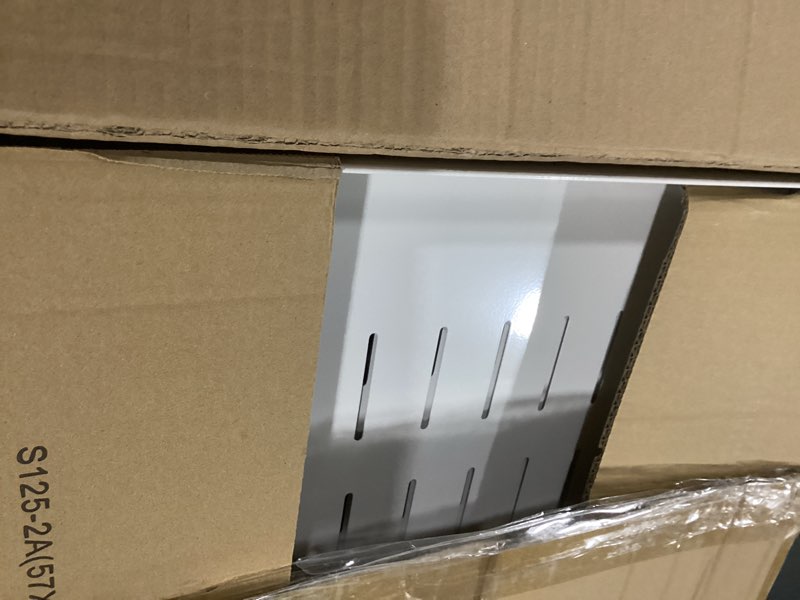 Condition photo showing As Is for pull out cabinet organizer, wider expandable(14"-24") heavy duty slide out drawers fixed with adhesive nano film for pots, roll out shelf storage for kitchen cabinet organization(white-2pcs)(3 rails) white 21"d×14"-24"w(2 pack)