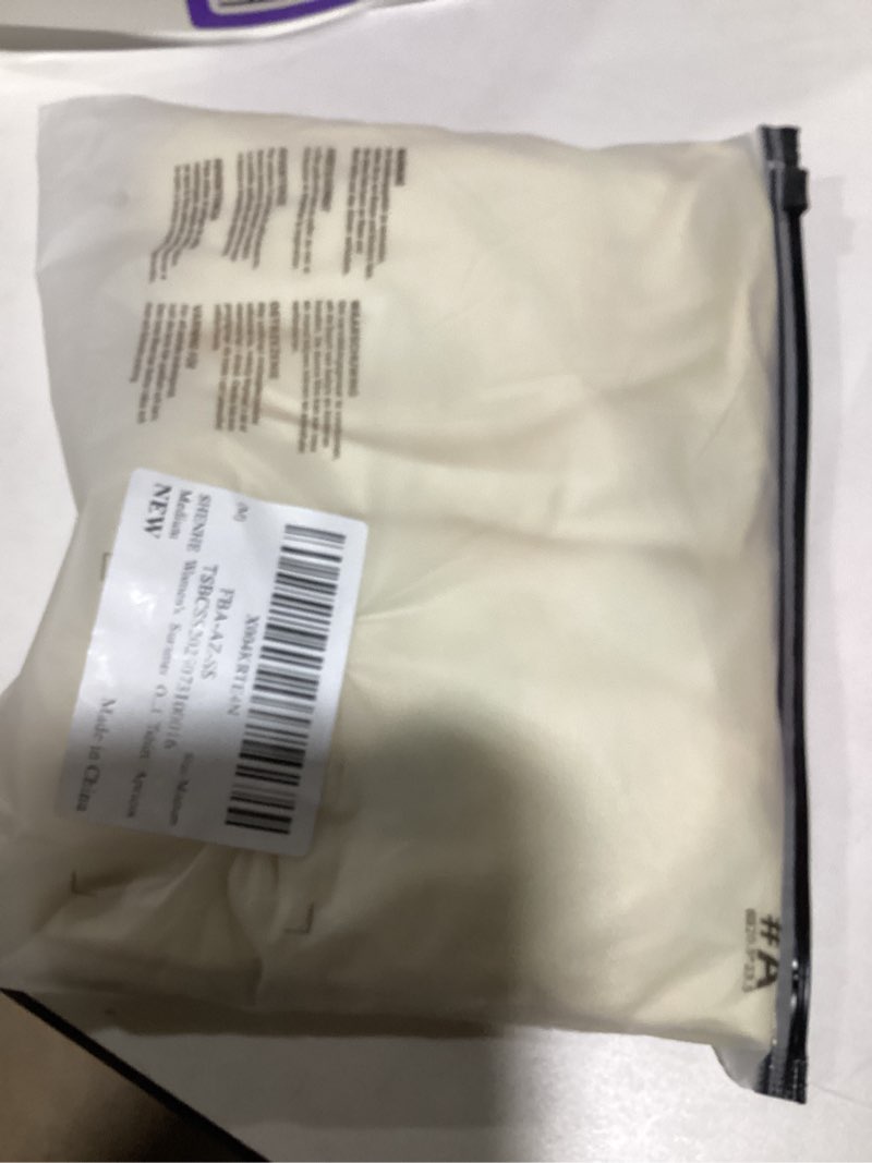 SHENHE Women's Summer Oversized Baseball Graphic Tees Crew Neck Short Sleeve Casual Tshirt Apricot M