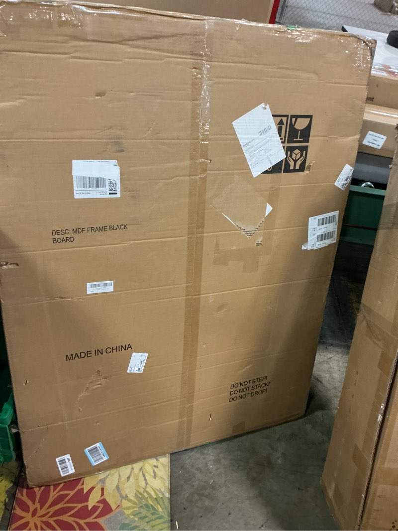 Condition photo showing New/Like New for 4 THOUGHT Chalk Board 36" x 48", Magnetic Large Chalkboard for Wall Rustic Blackboard Hanging Chalkboards Sign Menu Board for Kitchen Decor Office Home School 4 Markers 8 Magnets, Brown 48"W x 36"H Chalkboard