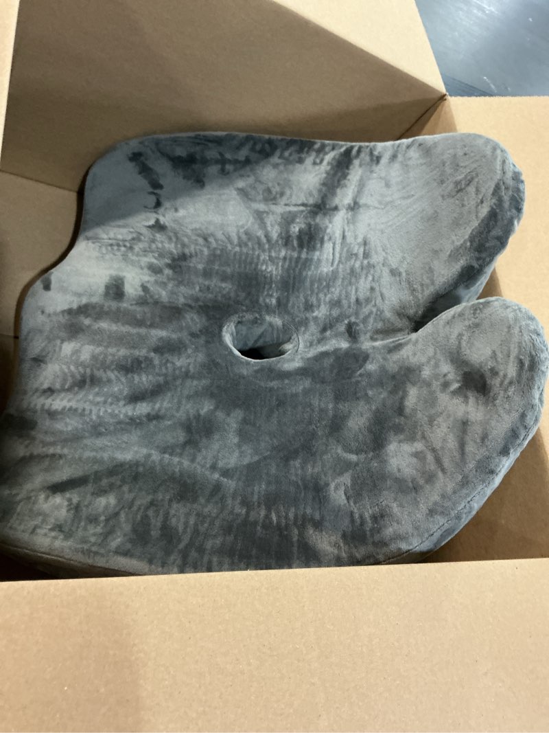 Condition photo showing Good Condition for Seat Cushion, Chair Cushions for Office Chairs/Desk Seats/Wheelchair - Hip&Sciatica&Tailbone Pain Relief Memory Foam Office Chair Cushion for Long Sitting Office Workers, Grey Grey Large