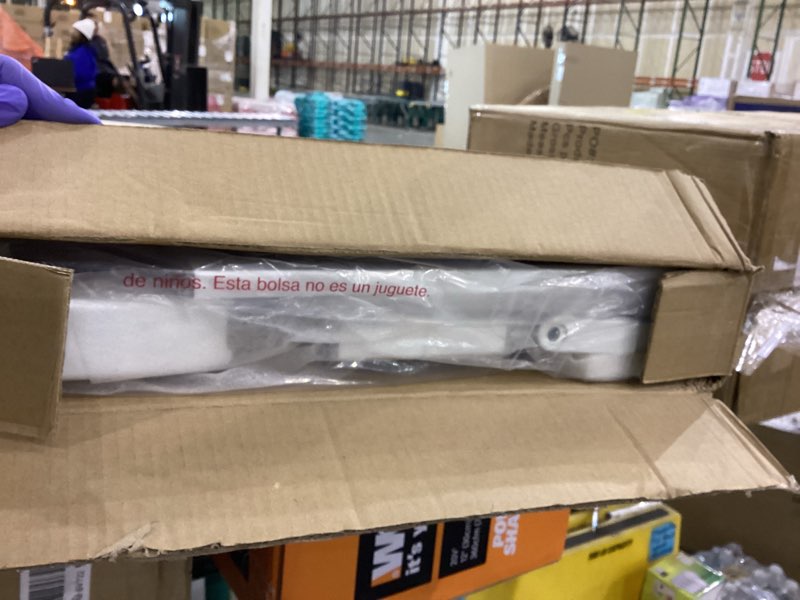 Condition photo showing As Is for Regalo Easy Step 49-Inch Extra Wide Baby Gate, Includes 4-Inch and 12-Inch Extension Kit, 4 Pack of Pressure Mount Kit and 4 Pack of Wall Mount Kit White 29-49"W x 30"H