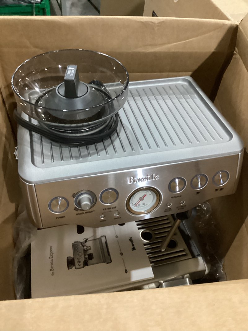 Condition photo showing As Is for Breville Barista Express Espresso Machine BES870XL, Brushed Stainless Steel
