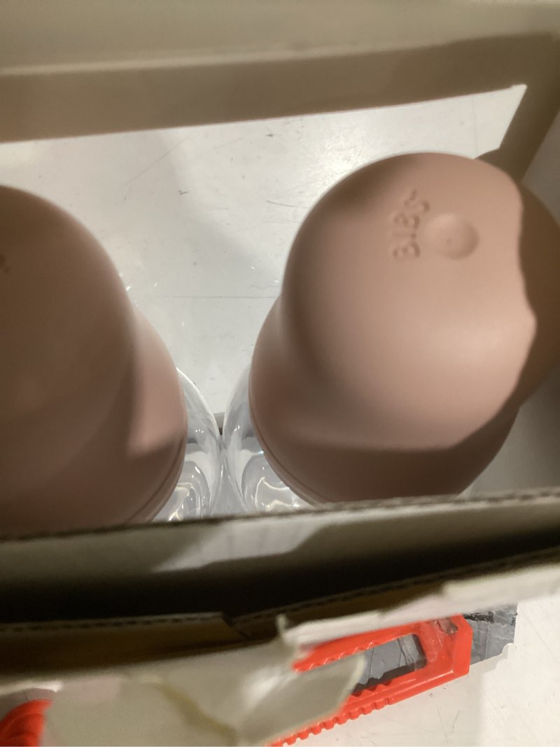 Condition photo showing New/Like New for bibs baby bottle 150 ml natural rubber latex nipple 2 pack - anti-colic, bpa-free, round nipple, lightweight & easy to clean, suitable for newborns 0+ years - blush blush latex 150 count (pack of 2)