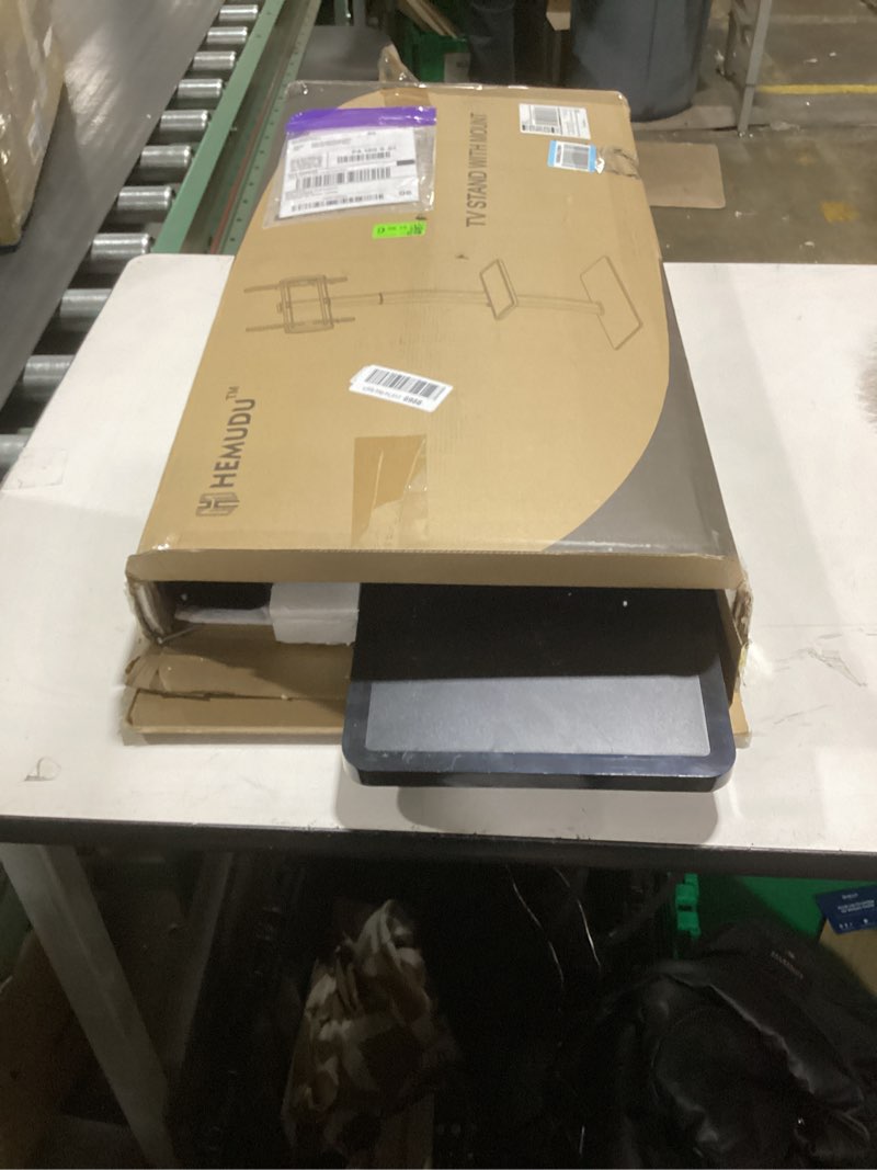 Condition photo showing New/Like New for Universal Floor TV Stand with Mount 80 Degree Swivel Height Adjustable and Space Saving Design for Most 27 to 65 inch LCD, LED OLED TVs, 2 Shelves Perfect for Corner & Bedroom HT2002B 27"-65" SWIVEL FLOOR TV STAND WITH MOUNT