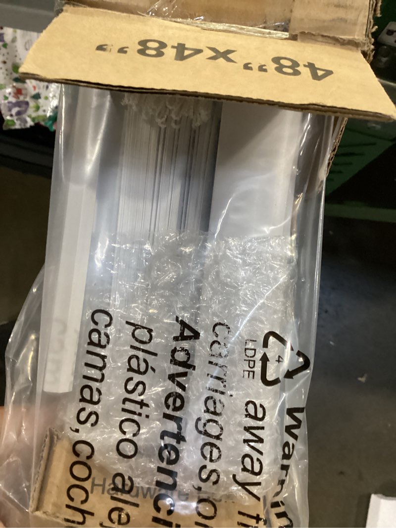 Condition photo showing Good Condition for lazblinds cordless white 1" room darkening vinyl mini blinds, 48" w x 48" h horizontal window blinds for home, cordless shades for indoor windows