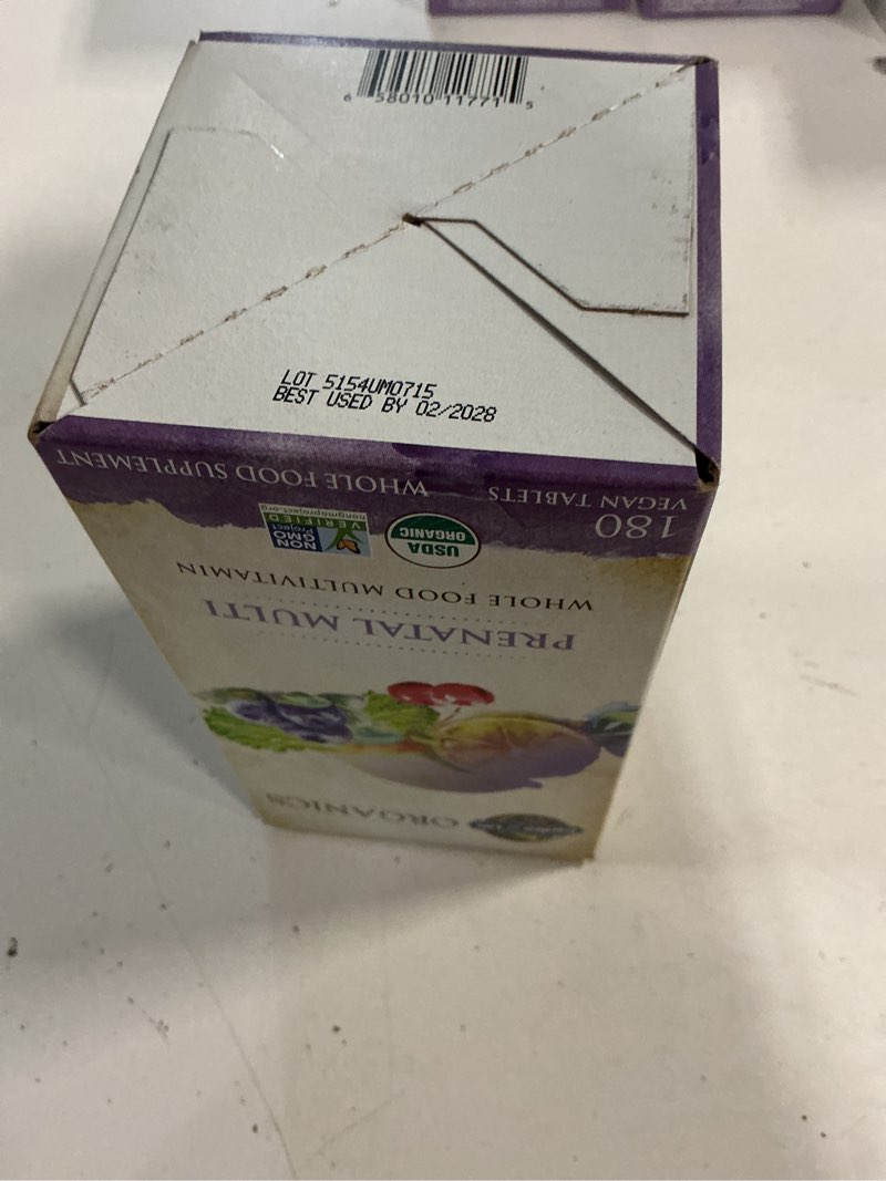 Condition photo showing New/Like New for (best used by 02/2028)garden of life mykind organics prenatal multi  180 tablets