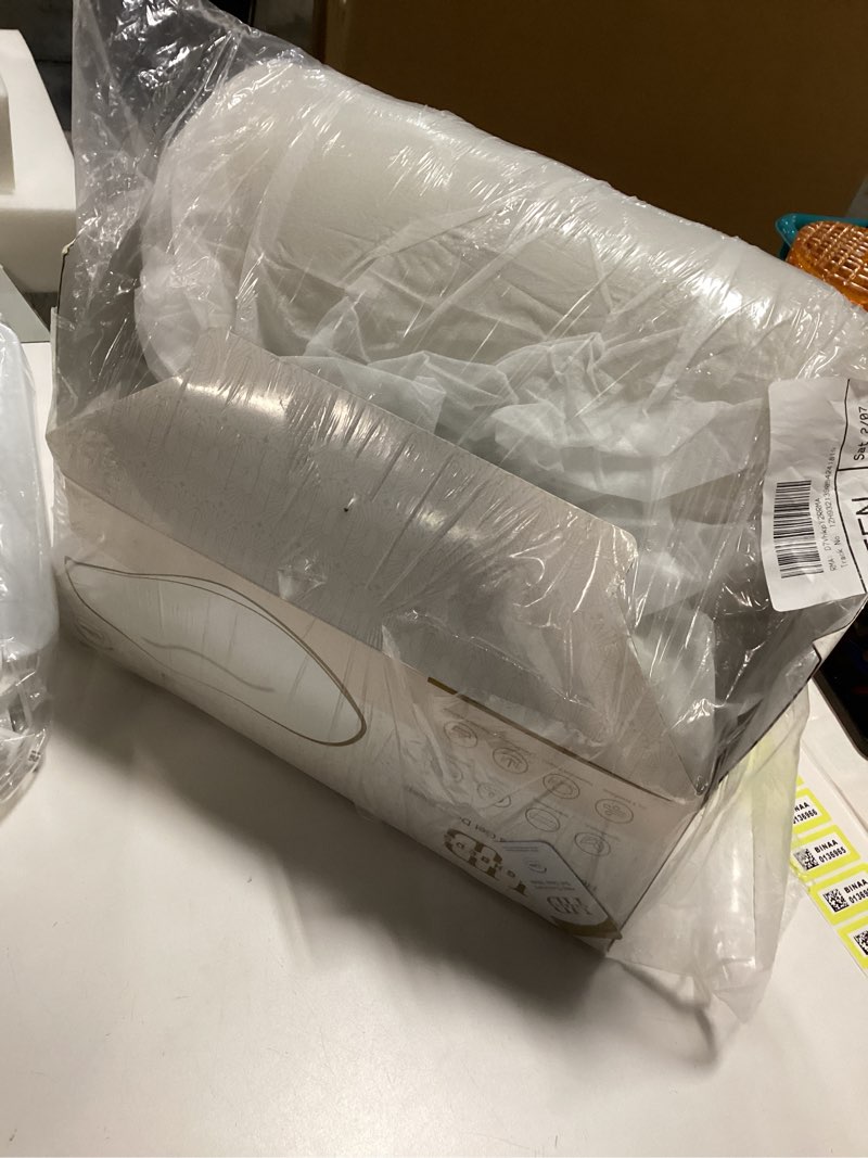 Condition photo showing As Is for Side Sleeper Pillow – Soft Ergonomic Cervical-Neck-Pillow for Neck Pain Relief, Ice Silk Zipperless Pillowcase, Eco Friendly and Durable Material (White)