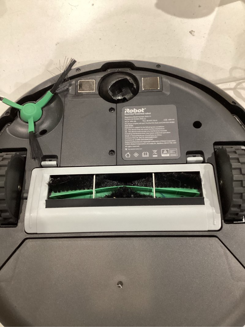 Condition photo showing As Is for irobot roomba vac robot vacuum (q0120) - easy to use, power-lifting suction, multi-surface cleaning, smart navigation cleans in neat rows, self-charging, alexa