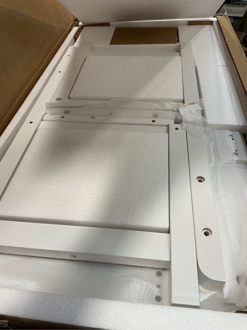 Condition photo showing Good Condition for Treocho Kids Study Desk and Chair Set, Kids Desk with Hutch and Tiltable Desktop for 3-8 Years Old, Wooden Children Study Table with Storage Cabinet, Student Writing Desks Bedroom, Home School, White