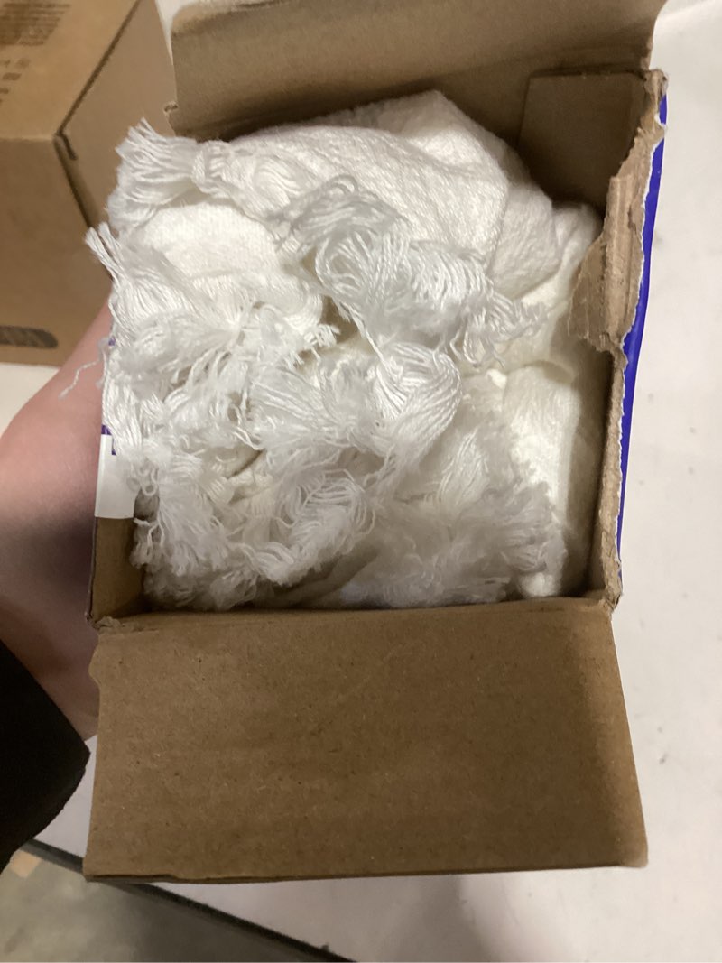 Condition photo showing Good Condition for MIULEE Decorative Throw Pillow Covers Neutral Linen Fringe Throw Pillows Set of 2 White Boho Farmhouse Cushion Covers with Tassels for Couch Sofa Bed Living Room Spring Home Decor 20x20 Inch 20" x 20" (Pack of 2) White 2