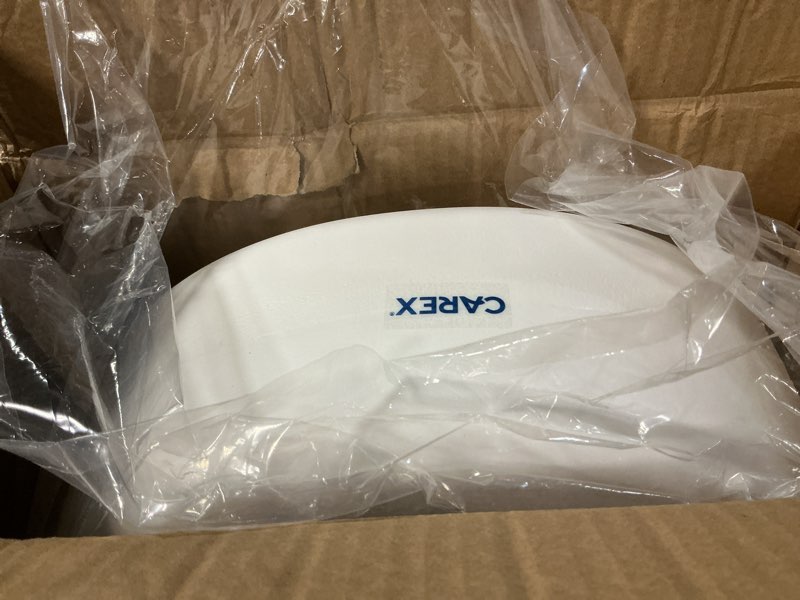 Condition photo showing Good Condition for Carex Toilet Seat Riser, Adds 5 Inches of Height, Elevated and Raised Toilet Seat with 300 lbs Capacity, Standard Riser for Elderly and Handicap, Universal, Slip-Resistant, White 5 Inch (Pack of 1) Toilet Seat Riser