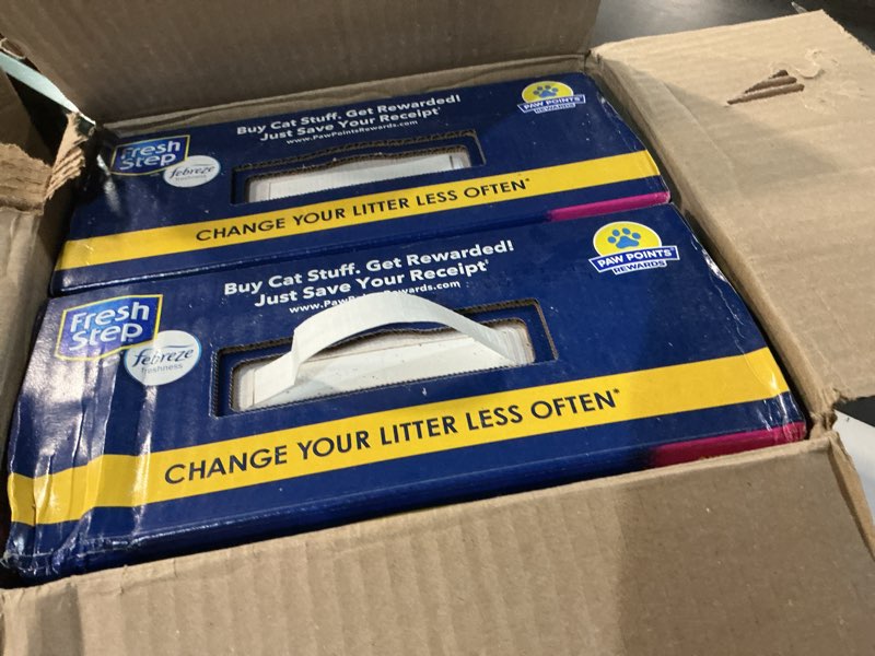 Condition photo showing Good Condition for fresh step ever fresh advanced multi cat clumping litter with febreze freshness, 16 lb each, pack of 2 (package may vary) febreze clean scent