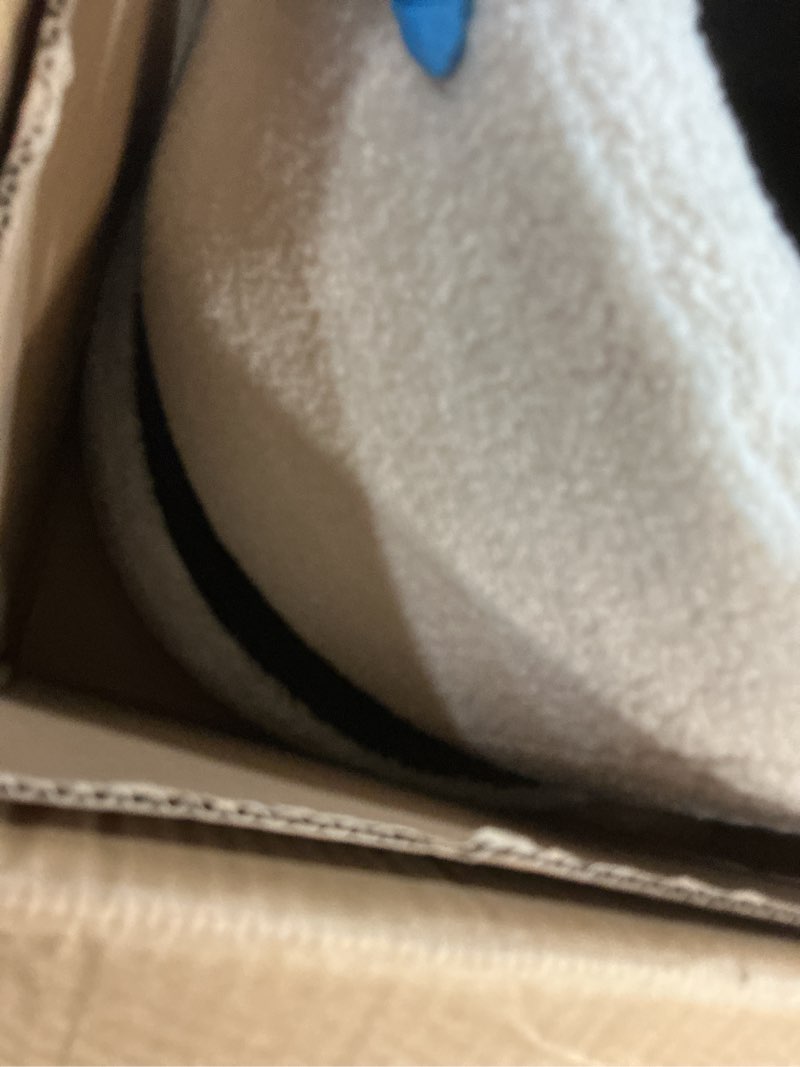 Condition photo showing Good Condition for HomePop Round Transitional Faux Sheepskin Fabric Storage Ottoman Home Décor|Upholstered Round Foot Rest Ottoman- Light Cream Large