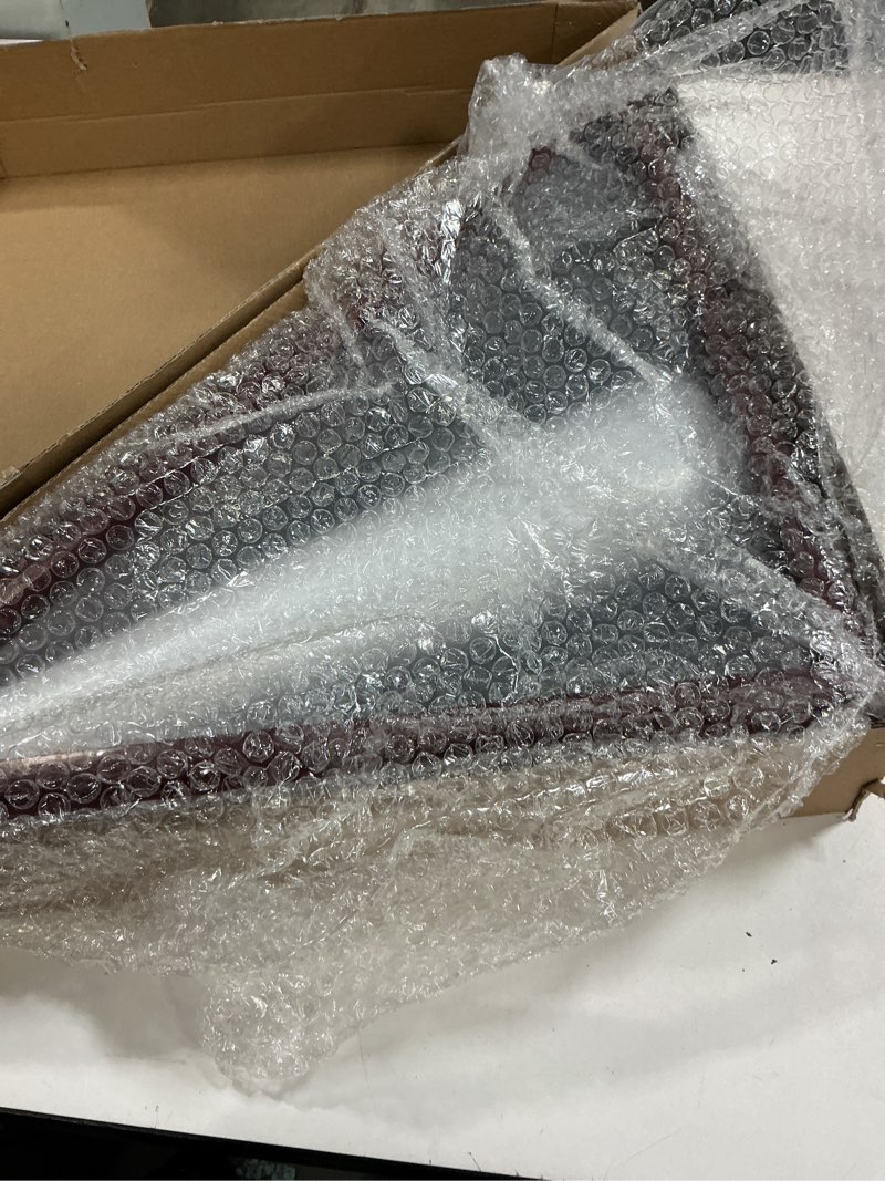 Condition photo showing Good Condition for flag display case for 5 x 9.5 ft folded burial flag, wall mounted wooden flag case with custom diy stickers self-adhesive for wall or tabletop, red brown flag shadow box for honoring military veteran