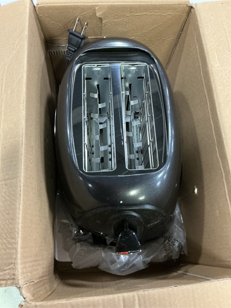 Condition photo showing Good Condition for Oster 2 Slice Bread Bagel Toaster Metallic Grey Metallic Gray Toaster