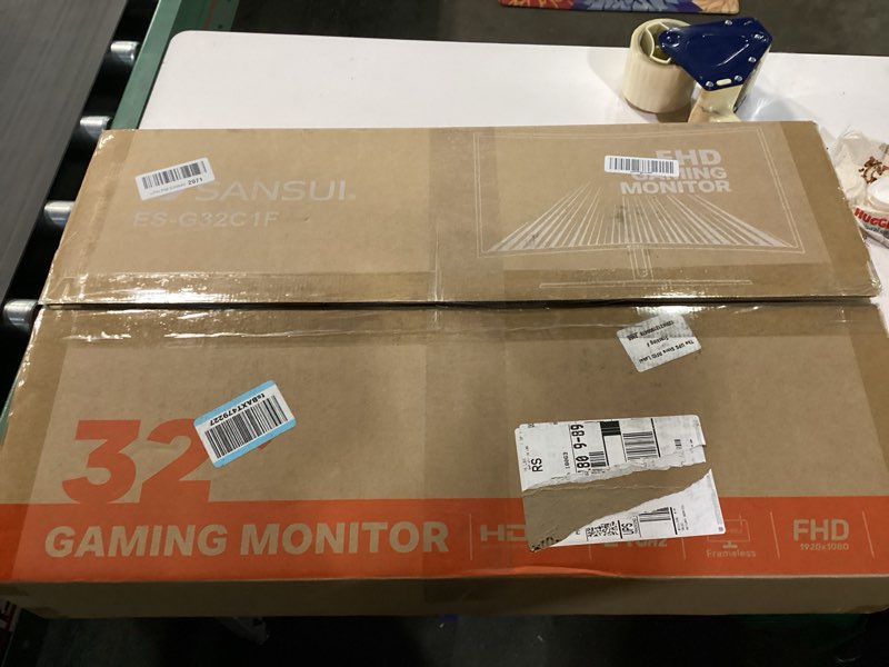 Condition photo showing New/Like New for SANSUI 32 Inch Curved 240Hz Gaming Monitor High Refresh Rate, FHD 1080P Gaming PC Monitor HDMI DP1.4, Curved 1500R, 1Ms MPRT, HDR,Metal Stand,VESA Compatible(DP Cable Incl.) 32 Inch 240Hz Curved Gaming FHD