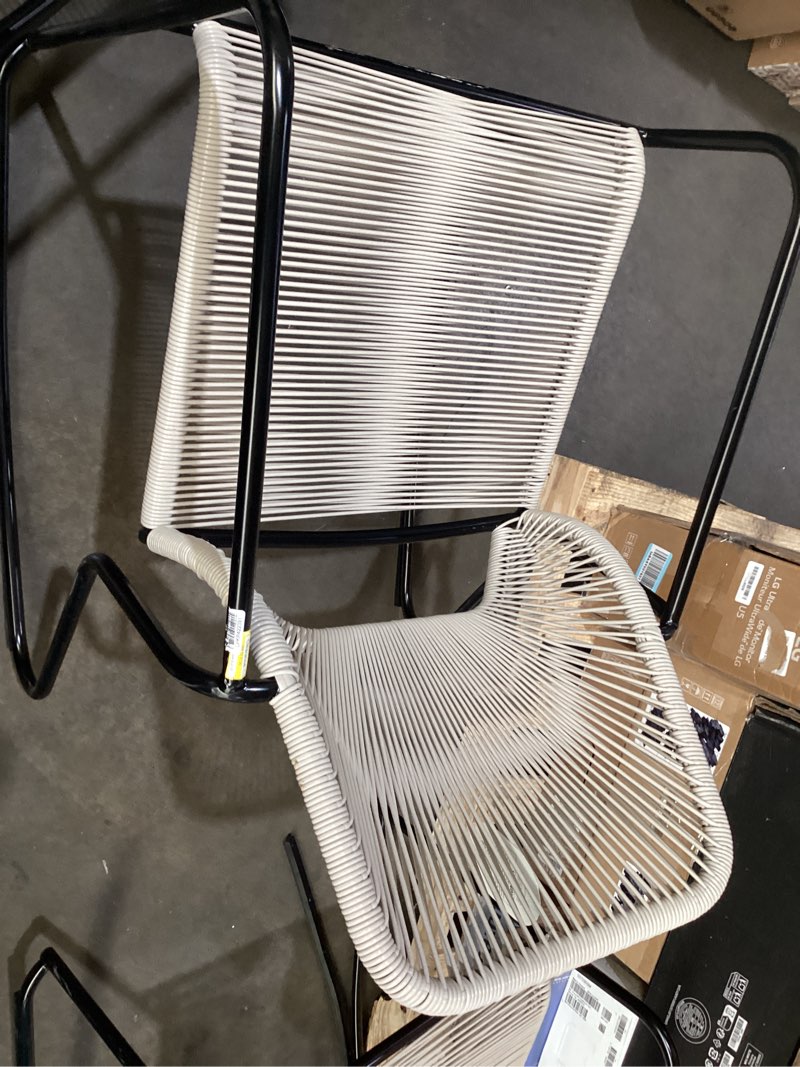Condition photo showing As Is for fisher stack & wicker outdoor patio chair, rocking chair gray - threshold™: weather-resistant, no assembly required