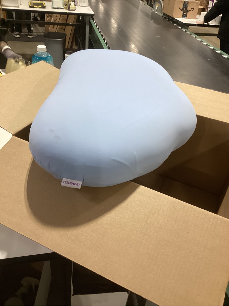 Condition photo showing As Is for similar to stock photo pain relief cooling pillow for neck support adjustable cervical pillow side sleeping memory foam with super soft and cooling satin pillowcase gold