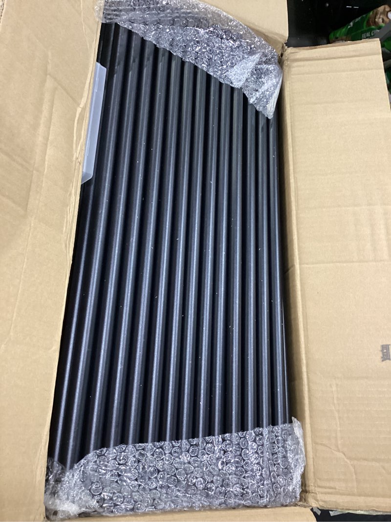 Condition photo showing New/Like New for yaocom 180 pack 26" aluminum deck balusters 3/4" black metal railing, hollow round outdoor porch spindles indoor stair railing for wood and composite deck 26"x 3/4" 180