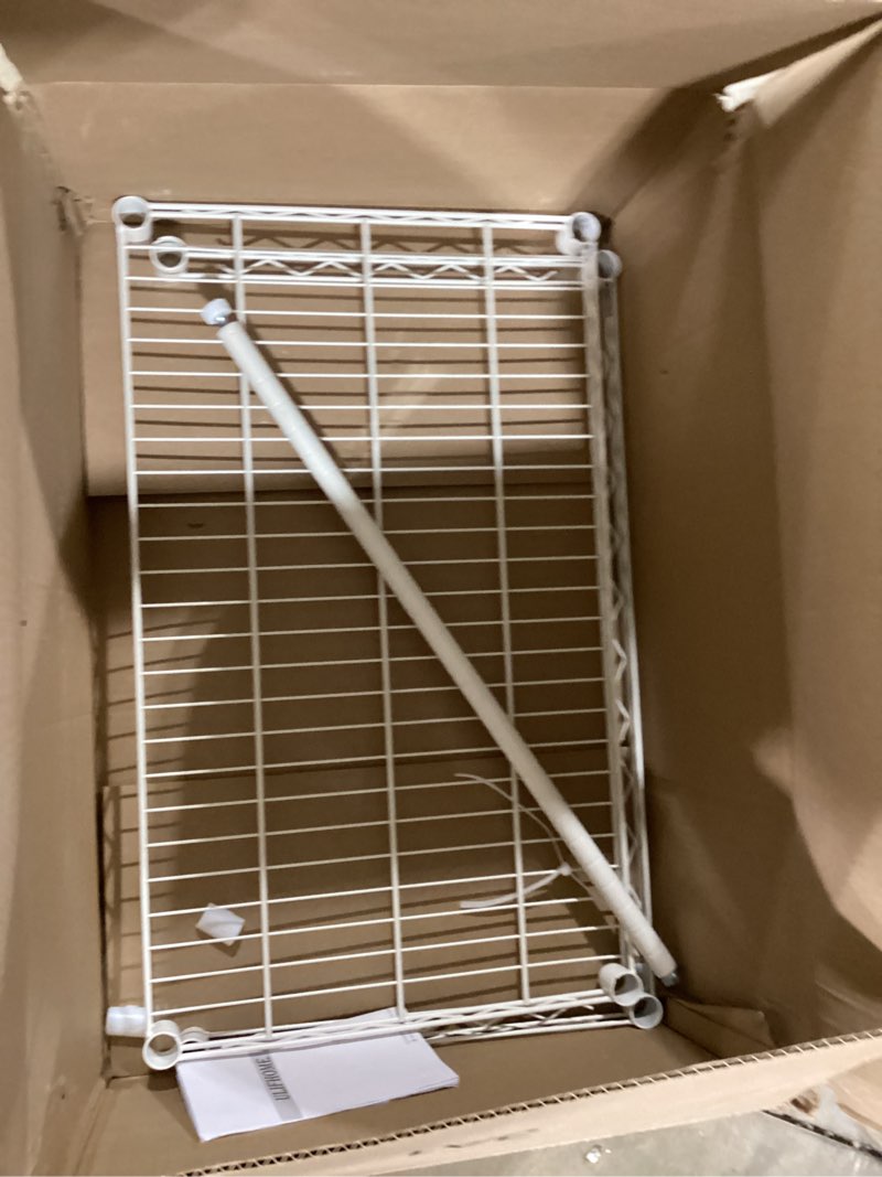 Condition photo showing Good Condition for ulifhome u16 upgraded washer dryer stacking rack for narrow laundry room and bathroom, metal over washer and dryer storage shelves for saving space, 29.5" w x 23.6" d x 53.1" h, white