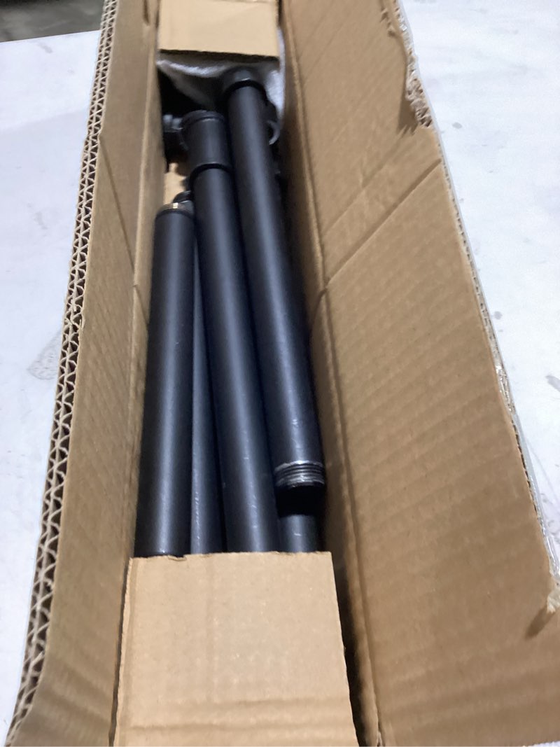 Condition photo showing Good Condition for fobule 48'' wall mounted clothes rack iron industrial pipe clothes rod with top shelf pipe rack (wood plank not included) 48'' 1 pcs (not included wood planks)