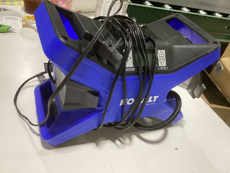 Condition photo showing As Is for Kobalt Air Inflator (Power Source: Car/Electric
