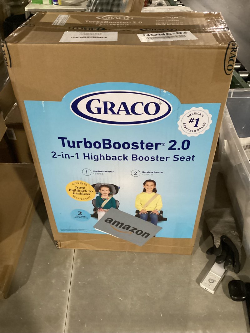 Condition photo showing New/Like New for graco turbobooster 2.0 highback booster car seat, declan