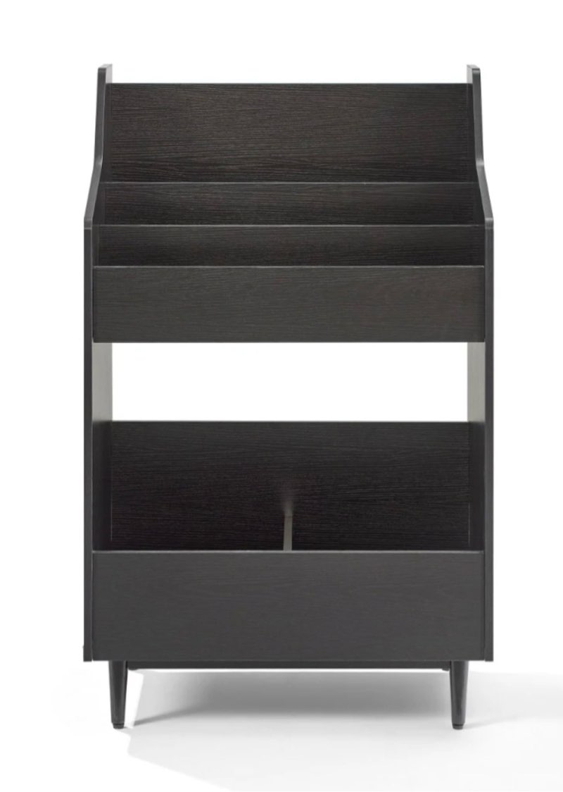 Crosley Furniture Liam Vinyl Record Storage Stand, Tiered Storage Shelves for Records, Black