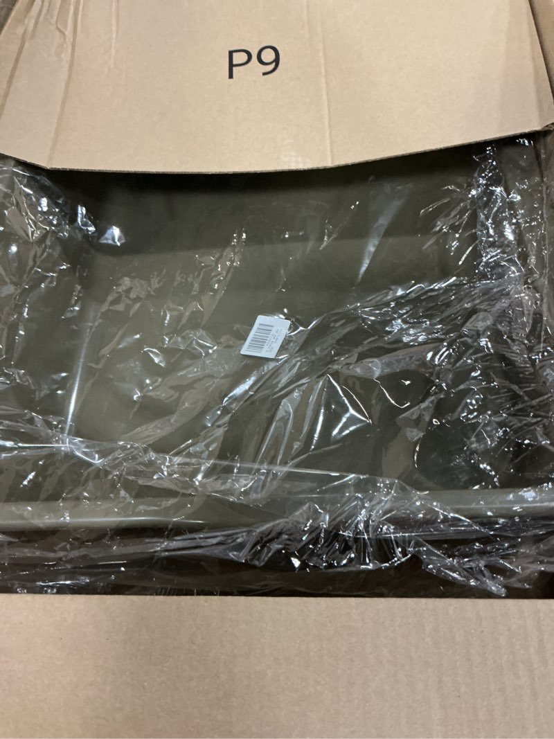 Condition photo showing Good Condition for 1 pack extra large dog litter box pan tray (abs material), low entry jumbo senior litter boxes for multiple kitten big cats, pet safe indoor dog potty (chocolate, 24" l x 20" w) large (pack of 1) chocolate