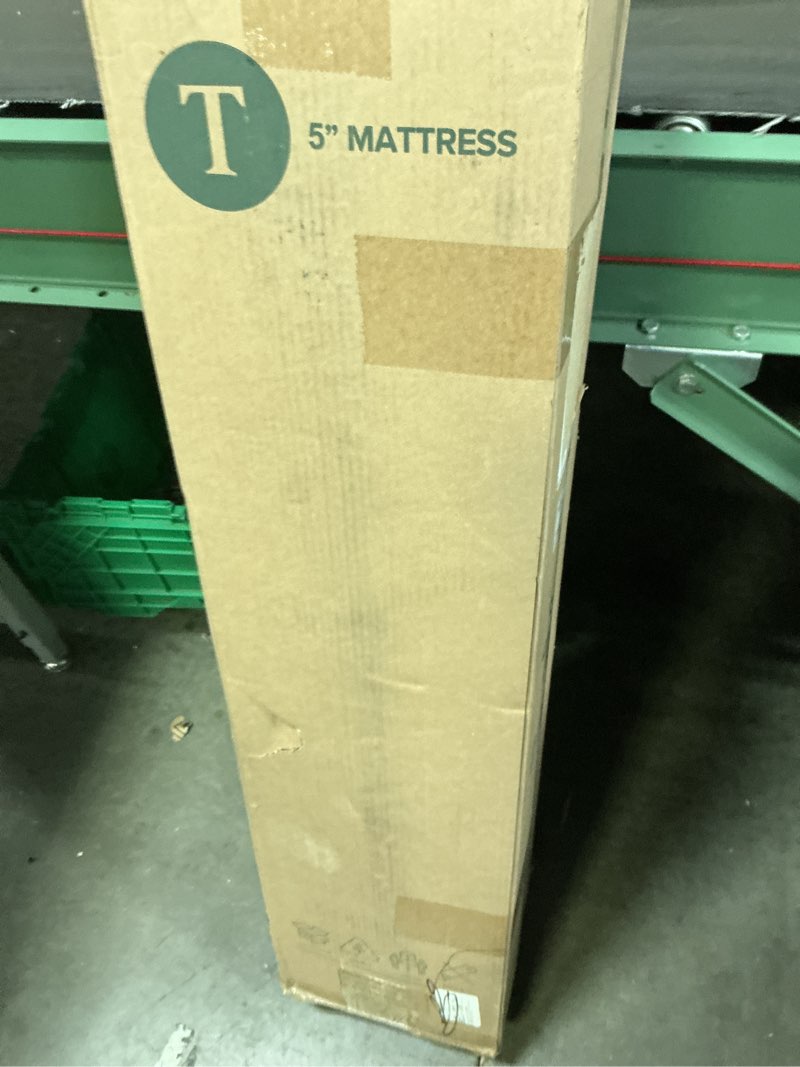 Condition photo showing New/Like New for zinus 5 inch twin cooling essential memory foam mattress [newversion], fiberglass free, medium feel, breathable cooling layers, certified safe materials white twin 5" cooling (new box)