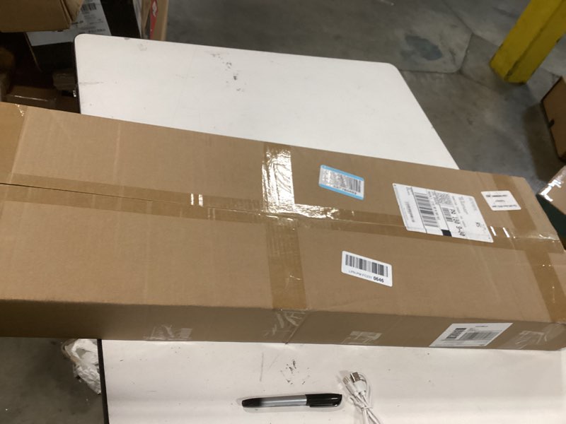 Condition photo showing As Is for LED Floor Lamp,63'' Dimmable Eye-Caring Tall Reading Lamp with Remote, 4000K Natural Daylight Standing Lamp for Bedroom,Study Room,Living Room,Home Office