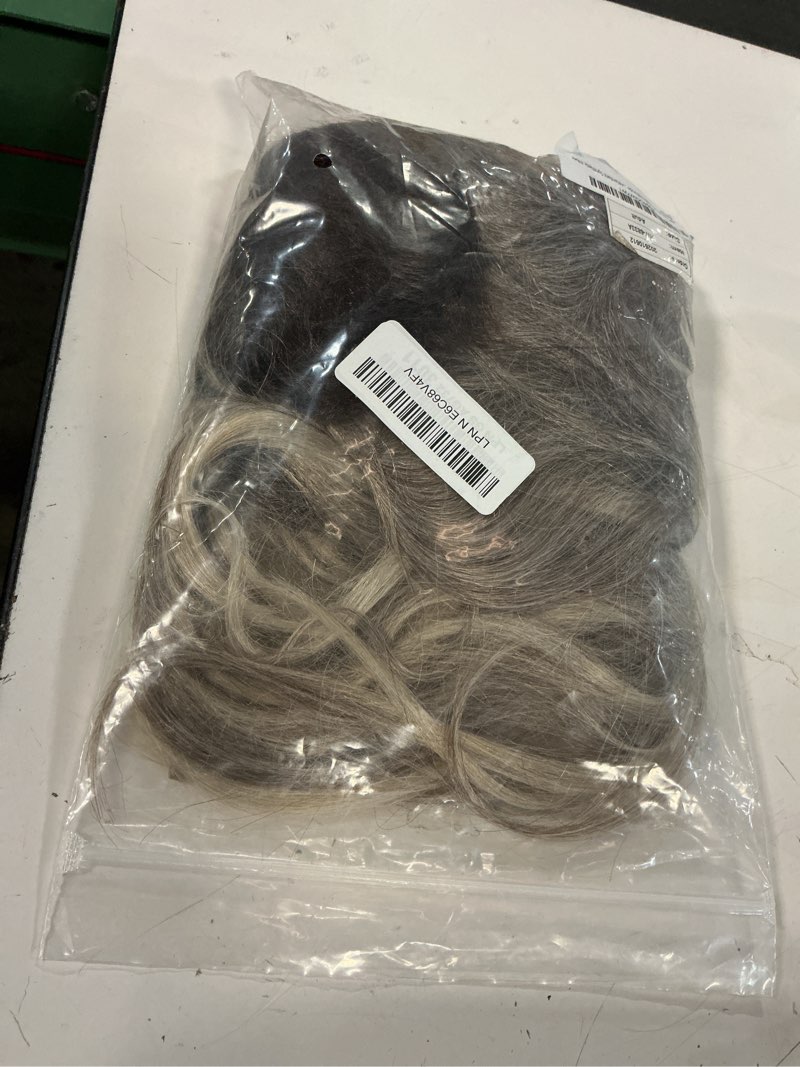 Condition photo showing As Is for hpo adult women's blonde super karen minivan mom meme pixie wig, best for halloween, flame-retardant