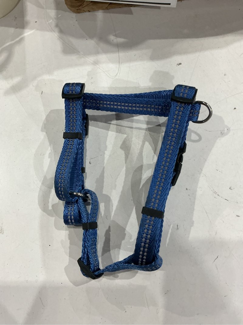 Condition photo showing Good Condition for youly reflective blue dog harness , small
