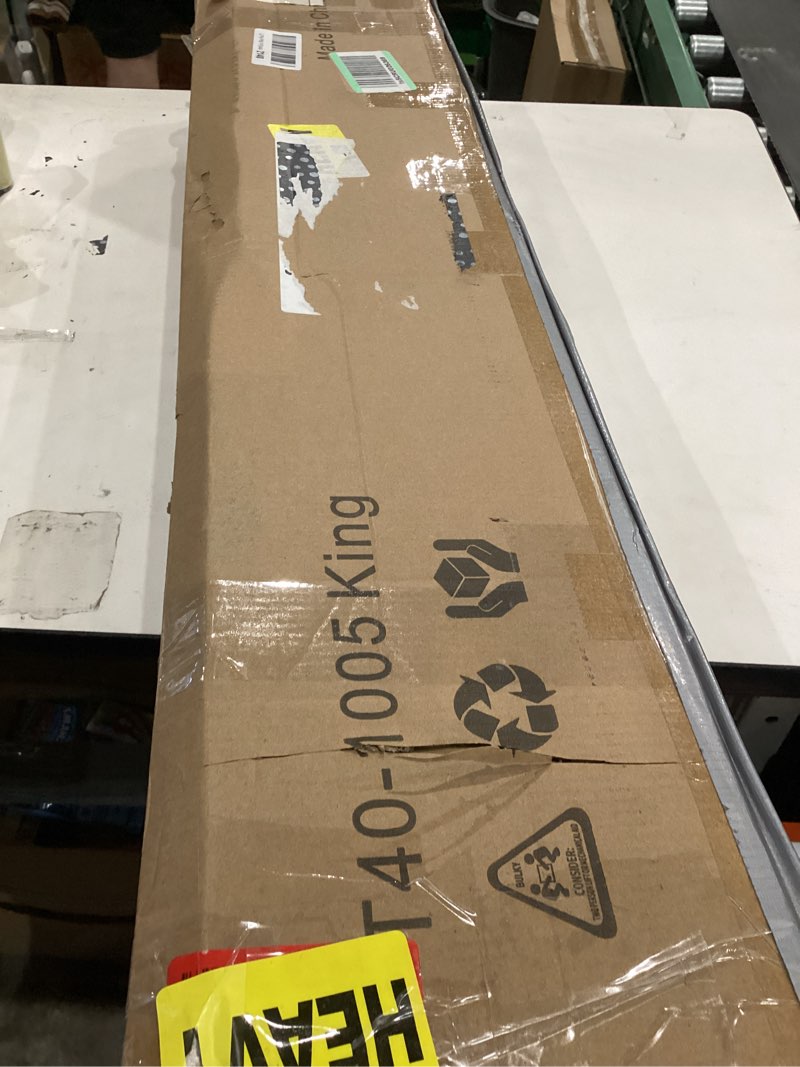 Condition photo showing New/Like New for 10 Inch King Size Bed Frame, Platform Metal Bed Frame King Heavy Duty Steel Slat Mattress Foundation, No Box Spring Needed, Easy Assembly, Noise-Free, Black King 10 Inch